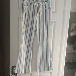 Wrangler Retro Blue and White Striped Pants
